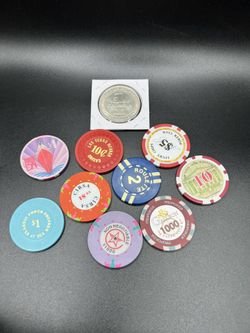 Authentic Vintage Various Casino Chips