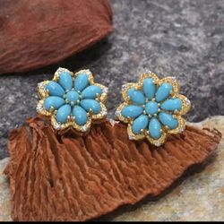 TURQUOISE   STUD EARRINGS 
