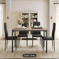 Dining Table Set with 4 PU chair New in Box