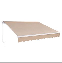 New Other VEVOR Manual Retractable 8 x 7 ft Awning/Sun Shade With Crank Handle, Khaki