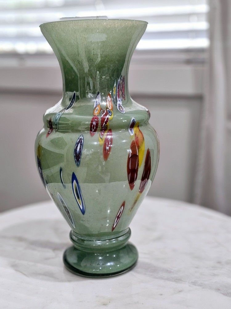 Italian Murano Venetian Blown Glass Vase