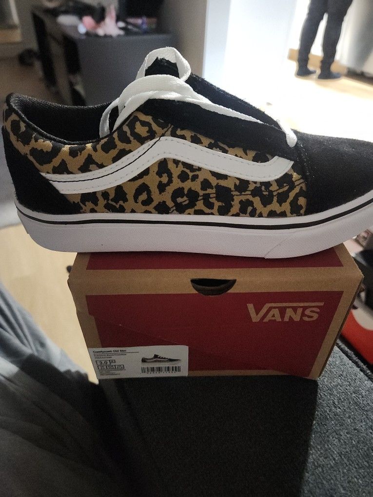 Vans Comfycush Old Sko Leopard Print Kids