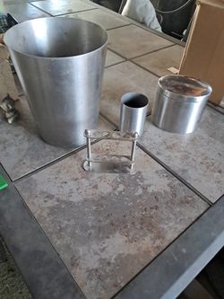 4 pc stainless steel bathroom set