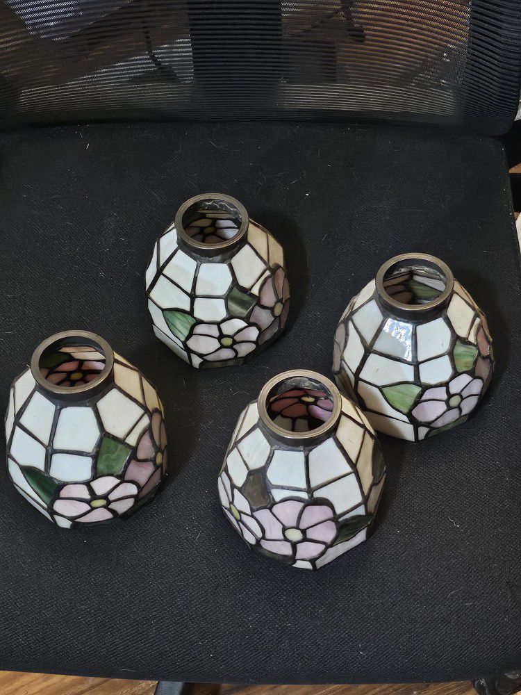 Beautiful antique stained glass light fixtures