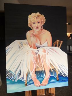 ⭐️ ORIGINAL OIL PAINTING - MARILYN MONROE ⭐️