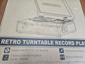 Retro turntable Record Player New