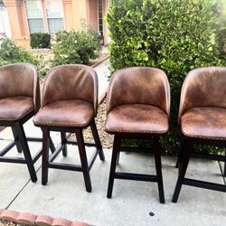 Set Of 4, Swivel Counter Height Stools