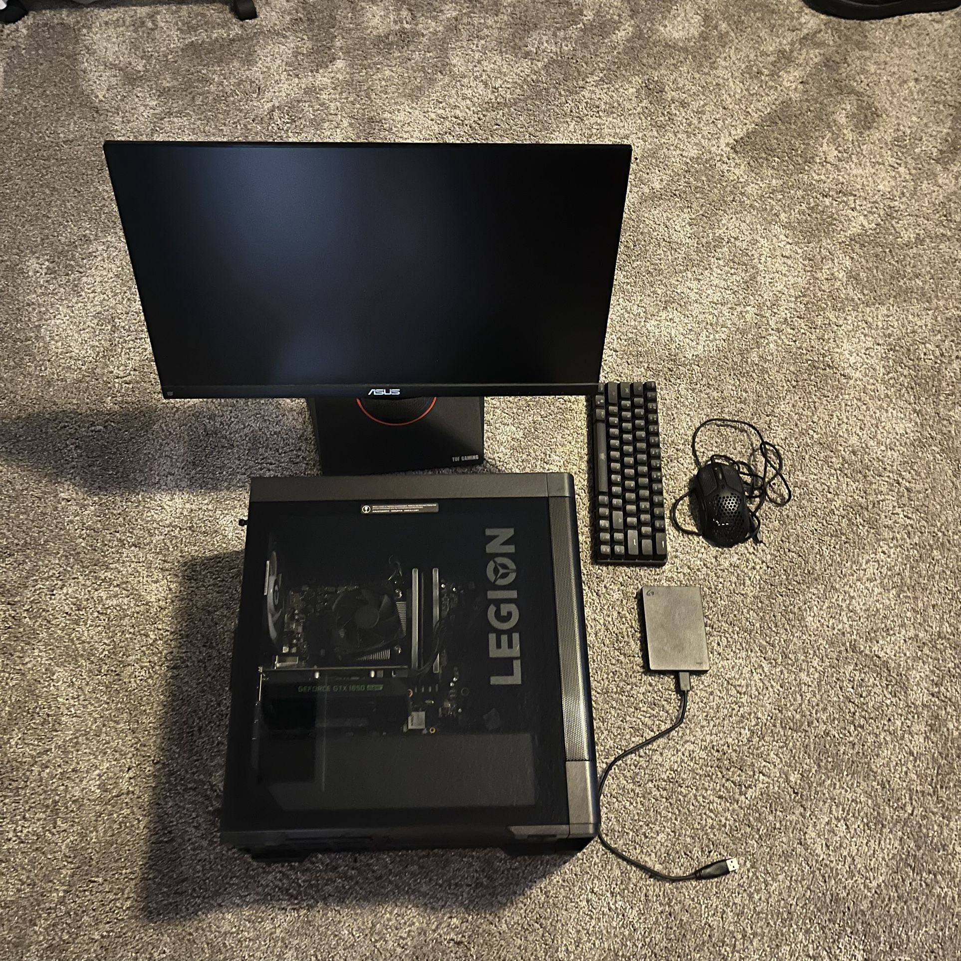 Gaming Monitor And PC with Keyboard/mouse And 1 TB Hardrive