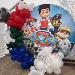 Paw Patrol Round Backdrop