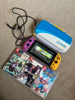 Nintendo Switch V2 With 3 Games