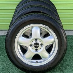 MINICOOPER WHEELS & TIRES - 4 LUG MINI COOPER WHEELS