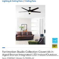 Indoor /Outdoor Ceiling Fan (New)