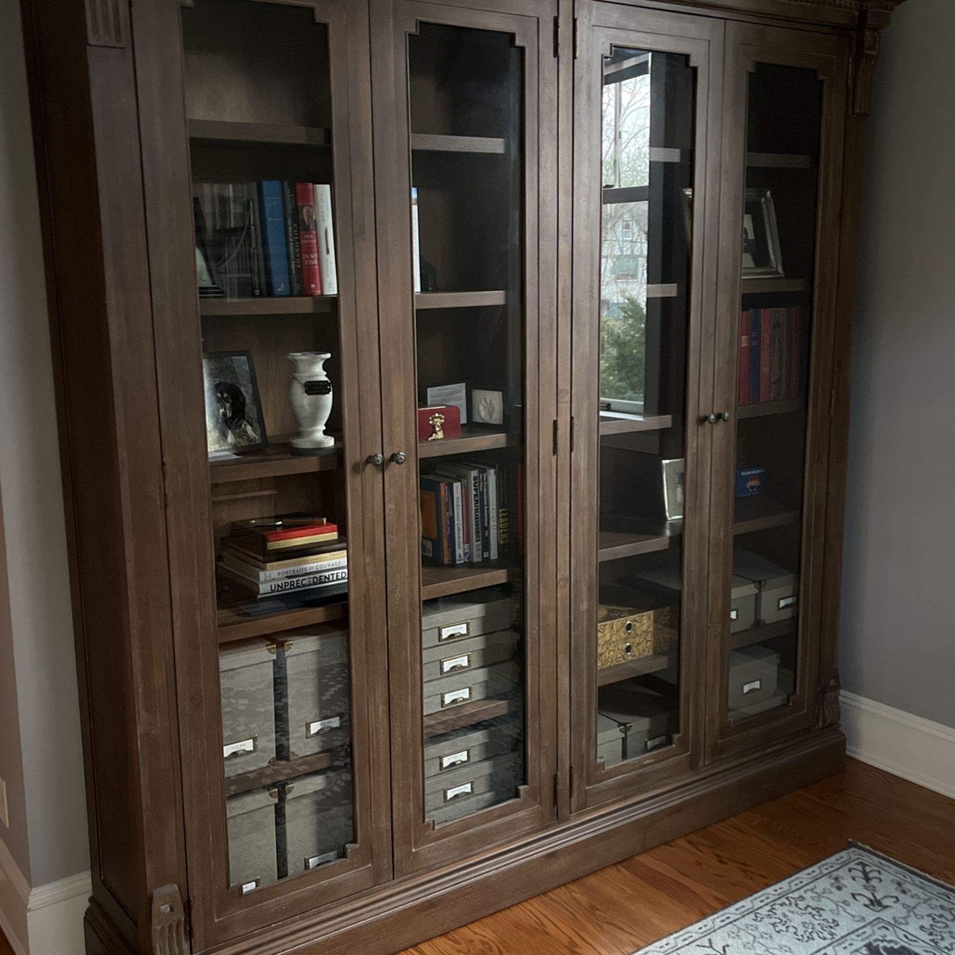 RH St. James Double Glass Cabinet