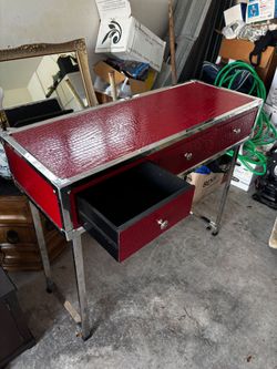 Red Console Table