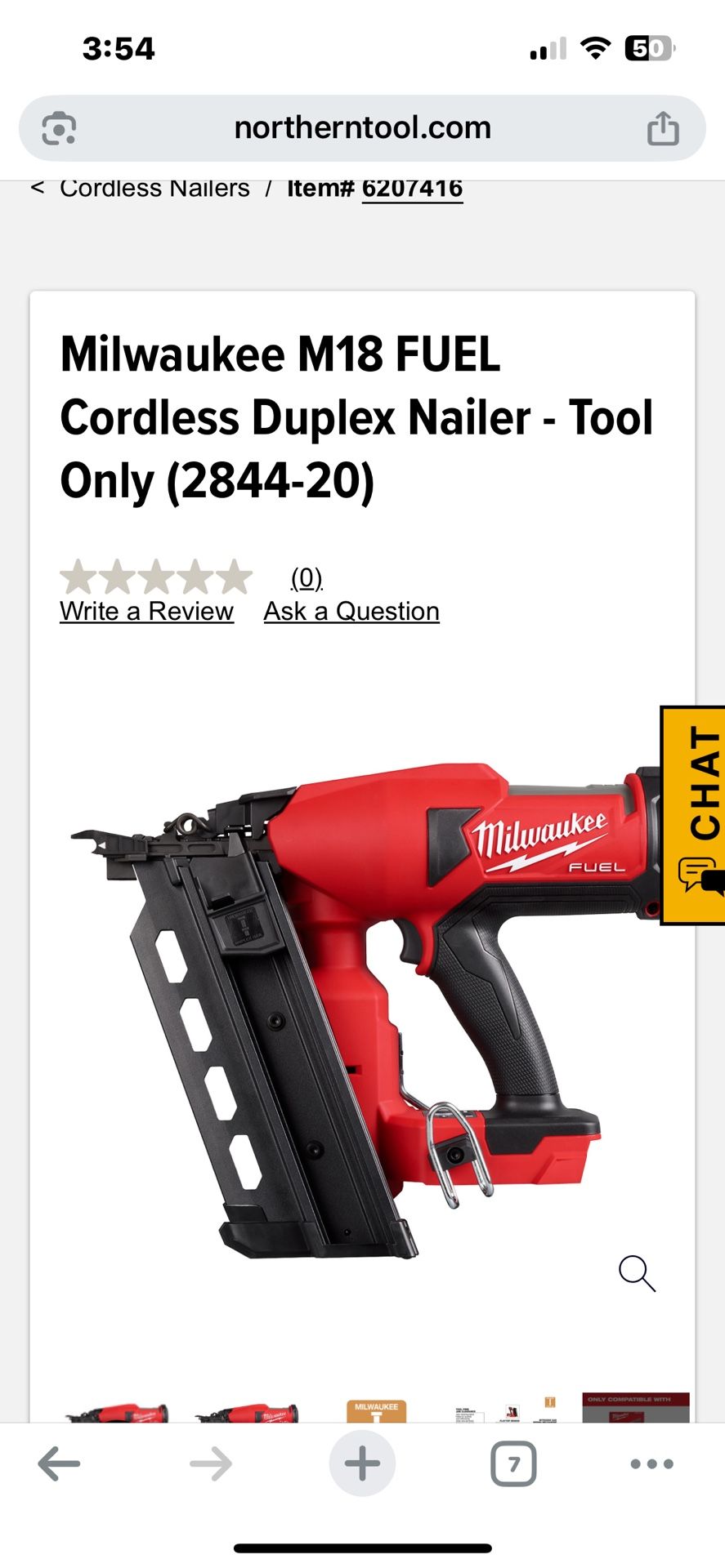 MILWAUKEE M-18 DUPLEX NAIL GUN (Tool Only)