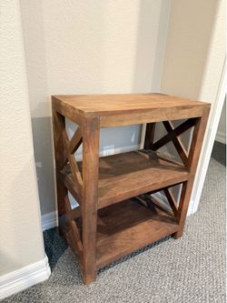 Rustic Bookshelf Console Table