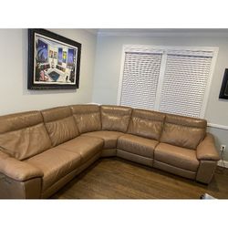 leather Sectional Recliner Couch