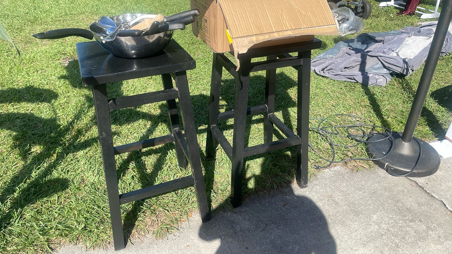 Wooden Square Bar Stools