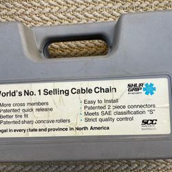 ShurGrip Tire Cables AND rubber tire chain adjusters. Please see last two pictures for the tire sizes these chains will fit.