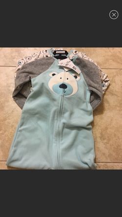 NWT cute bear fleece footed pjs 2 pcs set size 5T