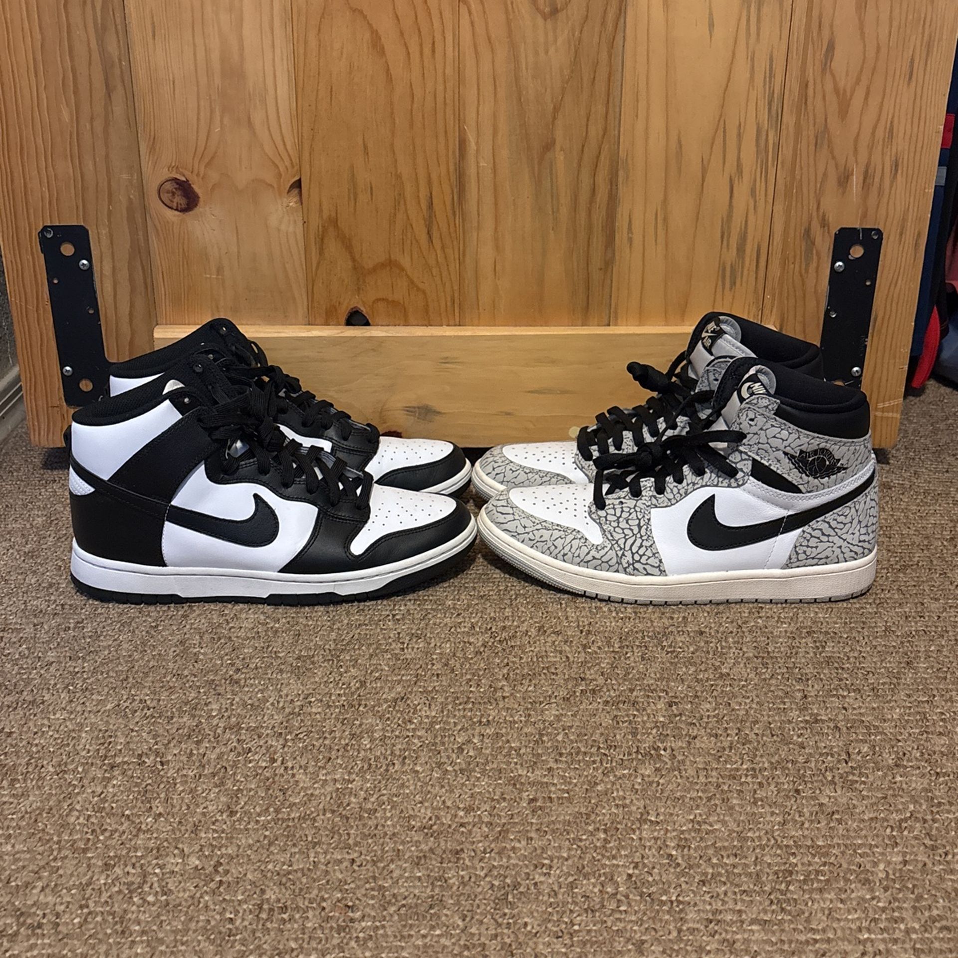 Nike Dunk High Panda & Air Jordan 1 High Elephant