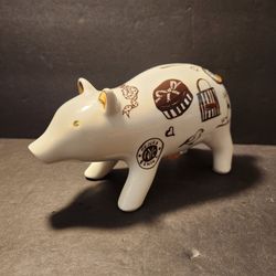Henri Bendel Piggy Bank Limited Edition Collection Henrietta Gold Accent NY Rare