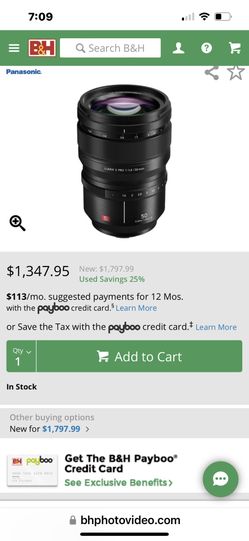 Lumix 50mm f1.4 Never Used Open Box 