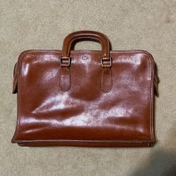 Men's Leather Italian Briefcase 16x11.5x4