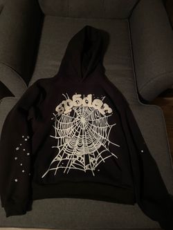 Black web Sp5der hoodie men’s