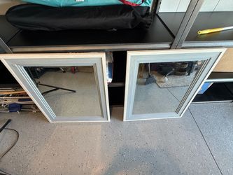 Set of 2 Wood Framed Wall Mirrors 29.1/2”x 35.1/2”