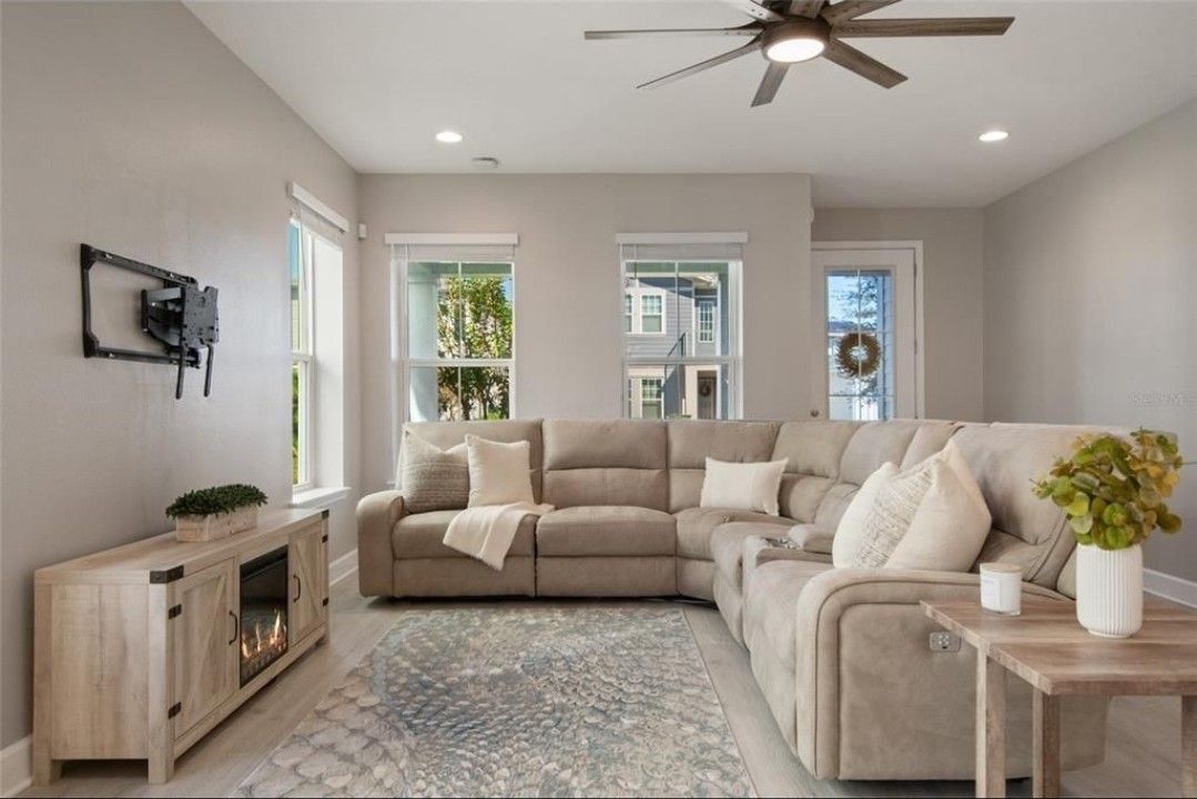 Taupe Sectional - Powered Recliners- With End Tables/Coffee Table 