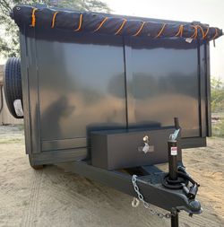 New 12ft Long Hydraulic Dump Trailer with Accessories ⚽️⚽️🇲🇽🇲🇽