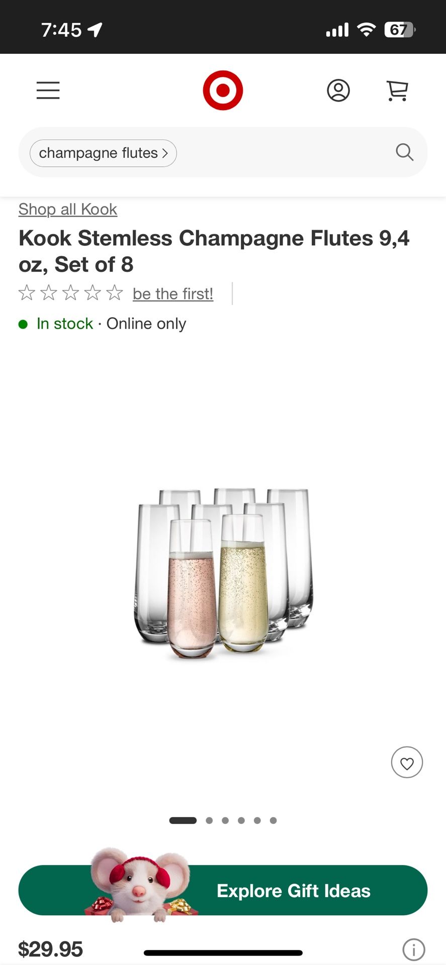 Stemless Champagne Glasses