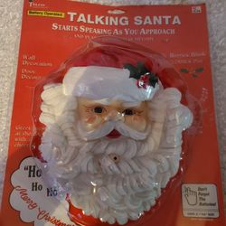 Vintage Talking Santa Head