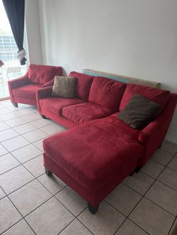 Sectional Sofa with Side Chair