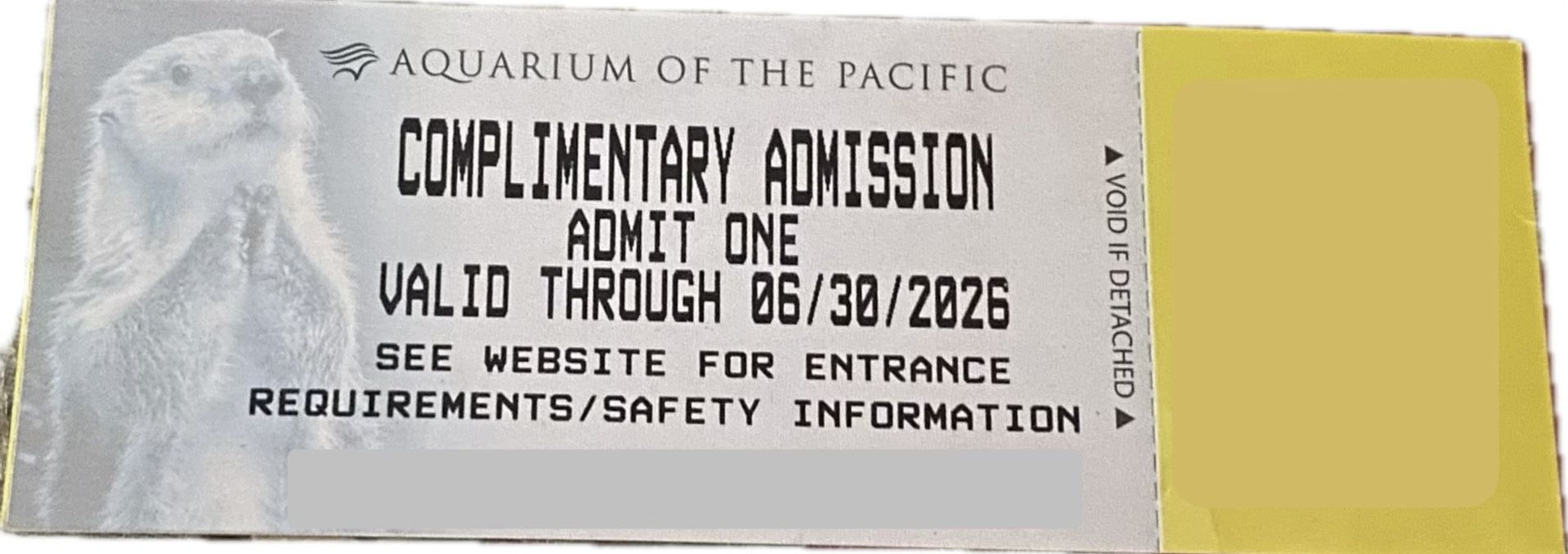 Aquarium Of The Pacific Tickets READ DESCRIPTION BEFORE MESSAGING ME