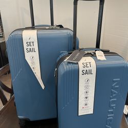 2 piece Hard-sided Expandable luggage set 21” carry on and 26” checked bag brand new suitcase by Nautica