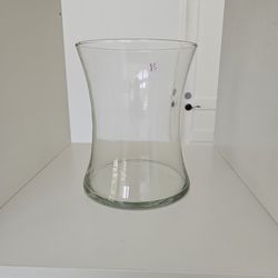 Hourglass Shaped Large Clear Glass Centerpiece Bowl