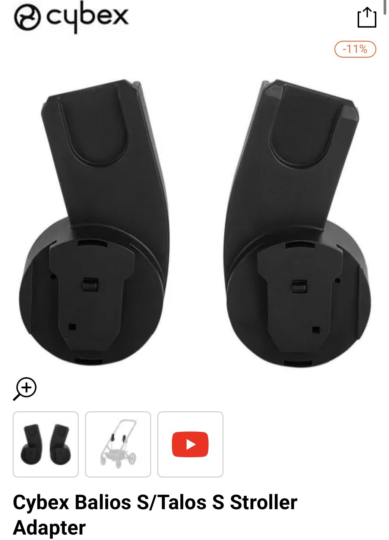 Cybex Balios S/Talos S Stroller Adapter