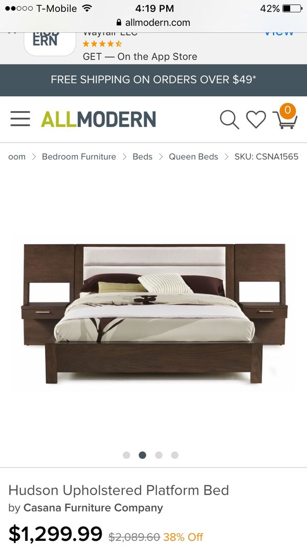 Queen Platform Bed With Detachable Night Stands For In Sandwich Queen Platform Bed With Detachable Night Stands