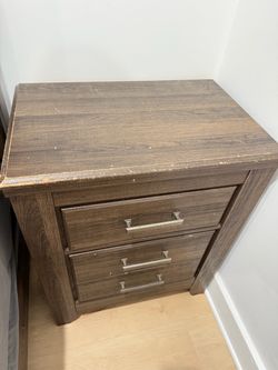 2-Drawer Wood Nightstand