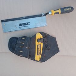 Dewalt Cordless Drill and Accessories Belt Holder and 10" Backsaw