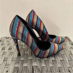 Steve Madden Multi Colored Rhinestone Pump