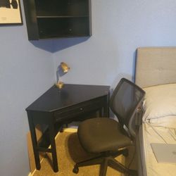Corner Desk Shelf and Chair