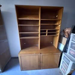 Mid-Century Modern Teakwood Cabinet | Bookshelf + Storage