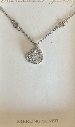 Heart Pendant w/ Cubic Zirconia Annbelle Lilly Vintage