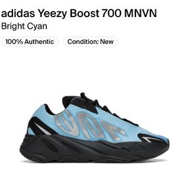 Yeezy Boost 700 Bright Cyan Size 6