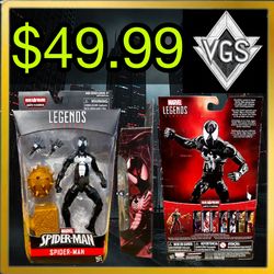 *CLASSIC* Marvel Legends Series Spider-Man (Black Suit) Build-A-Figure Action Figure – Hasbro