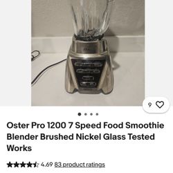 Oster Pro Food Smoothie Blender 