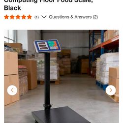 660lbs Weight LED Computing Digital Scale Floor Platform Scale, 0.1 lbs. Accuracy Computing Floor Food Scale, Black